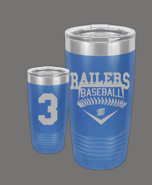 Engraved 20oz Travel mugs : RAILERS