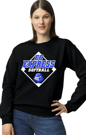 EC EXPRESS softball Gildan CrewNeck Sweatshirt